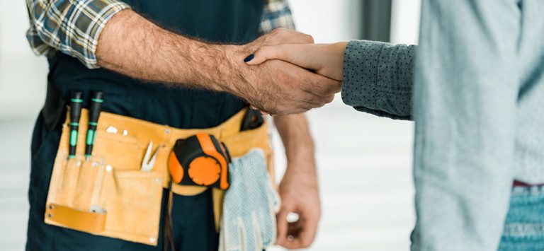 Trust Contractor Hand Shake